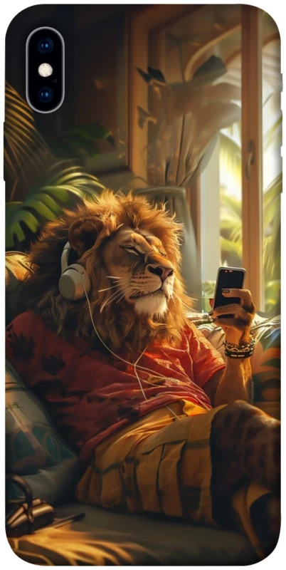 Чохол на Apple iPhone X (5.8") Лев v2 фото 1 з 1