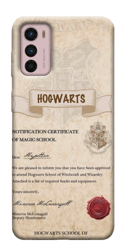Чехол на Motorola Moto G42 The Hogwarts acceptance letter фото 1 из 1