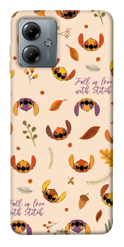 Чохол на Motorola Moto G14 Fall in love with Stitch фото 1 з 1