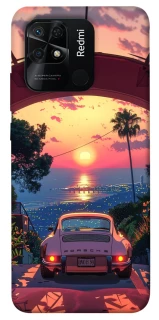 Чехол на Xiaomi Redmi 10C Porsche at sunset фото 1 из 1