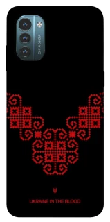 Чехол на Nokia G21 Черно-красная вышиванка фото 1 из 1