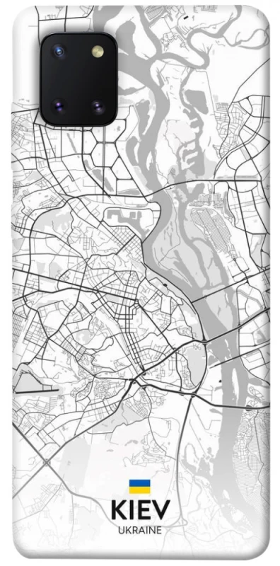Чехол на Samsung Galaxy Note 10 Lite (A81) Kiev white map фото 1 из 1