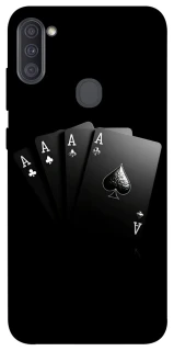Чехол на Samsung Galaxy A11 Black Cards фото 1 из 1