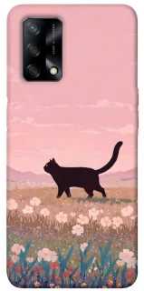 Чехол на Oppo A74 4G cat on a field фото 1 из 1