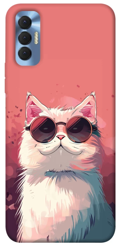 Чохол на TECNO Spark 8P Сat with glasses фото 1 з 1