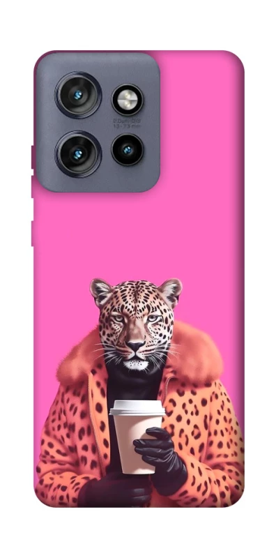 Чехол на Motorola Edge 50 Neo Леопард с кофе фото 1 из 1