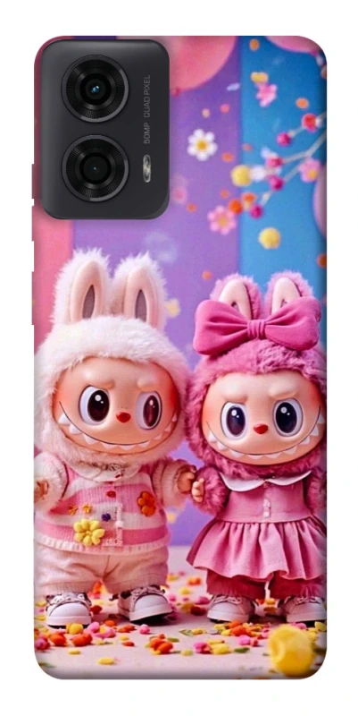 Чохол на Motorola Moto G04 Labubu twins ver.2 фото 1 з 1