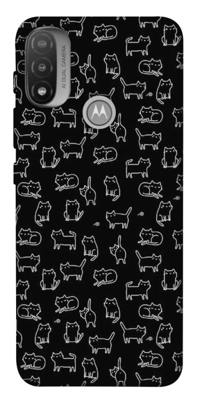 Чехол на Motorola Moto E20 Black Cats фото 1 из 1