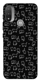 Чохол на Motorola Moto E20 Black Cats фото 1 з 1