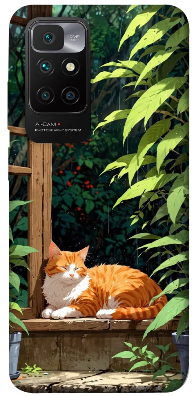 Чехол на Xiaomi Redmi 10 red cat фото 1 из 1