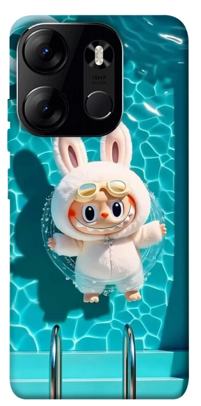 Чохол на Tecno Spark Go 2023 Labubu in the pool ver.2 фото 1 з 1