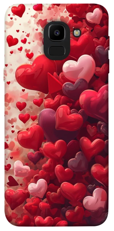 Чохол на Samsung J600F Galaxy J6 (2018) Many hearts фото 1 з 1