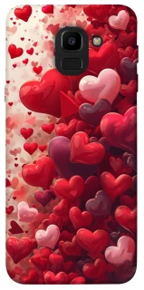 Чохол на Samsung J600F Galaxy J6 (2018) Many hearts фото 1 з 1