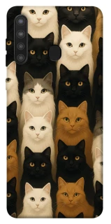 Чехол на Samsung Galaxy A21 Colorful Cat Collage фото 1 из 1