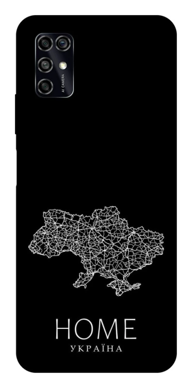 Чохол на ZTE Blade V2020 Smart Ukraine black map фото 1 з 1