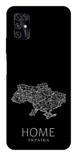Чехол на ZTE Blade V2020 Smart Ukraine black map фото 1 из 1