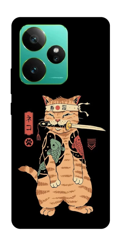 Чехол на Realme GT 7 Кот-самурай фото 1 из 1