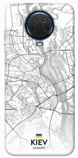 Чехол на Nokia G20 / G10 / 6.3 Kiev white map фото 1 из 1