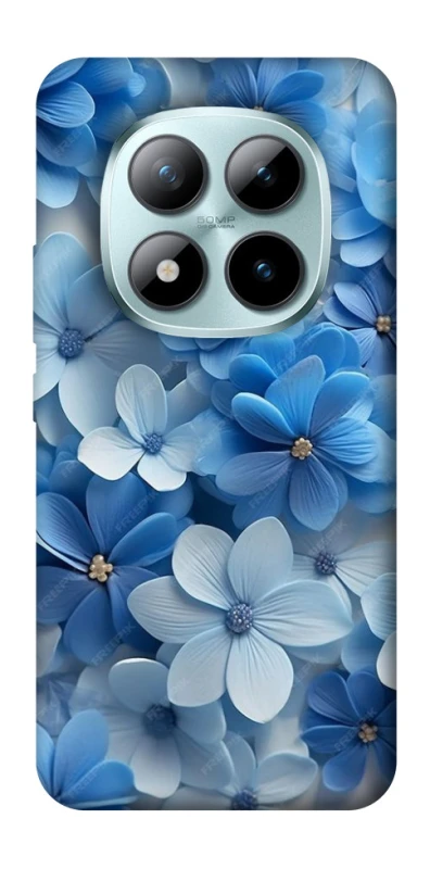 Чехол на Xiaomi Redmi Note 15 Pro+ 5G Синие цветы фото 1 из 1