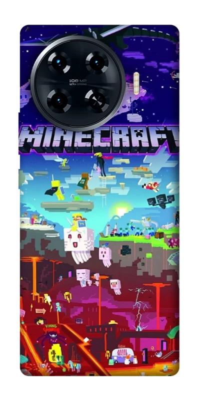 Чехол на TECNO Spark 20 Pro+ Minecraft world фото 1 из 1