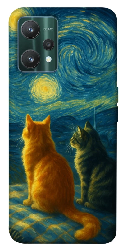 Чохол на Realme 9 Pro Cats under the stars фото 1 з 1
