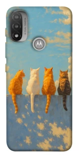 Чохол на Motorola Moto E20 cats on wall фото 1 з 1