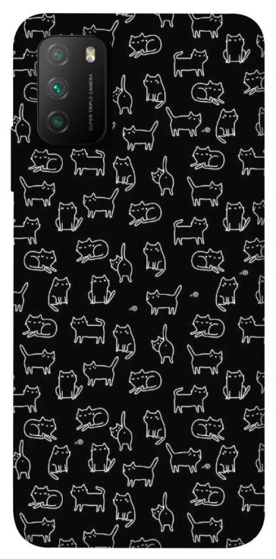 Чохол на Xiaomi Poco M3 Black Cats фото 1 з 1