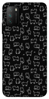 Чохол на Xiaomi Poco M3 Black Cats фото 1 з 1