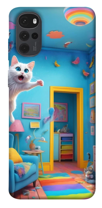 Чохол на Motorola Moto G22 crazy cat фото 1 з 1