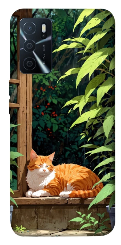 Чехол на Oppo A16s / A16 red cat фото 1 из 1