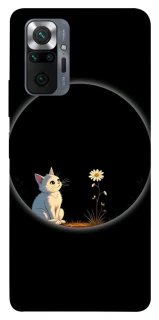 Чохол на Xiaomi Redmi Note 10 Pro Cat and flower фото 1 з 1