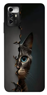 Чехол на ZTE Blade V40 Vita Кот-подглядыватель v2 фото 1 из 1