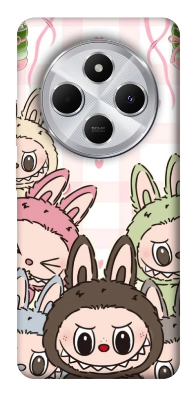 Чохол на Xiaomi Redmi 14C / Poco C75 All Labubu 2 фото 1 з 1