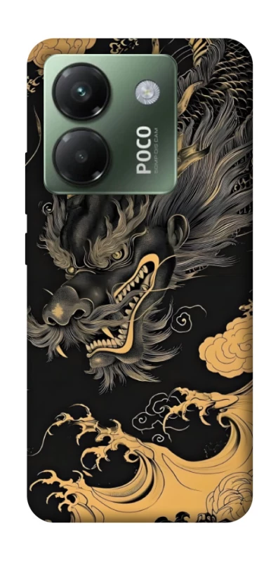 Чехол на Xiaomi Poco M7 pro 5G gold dragon фото 1 из 1