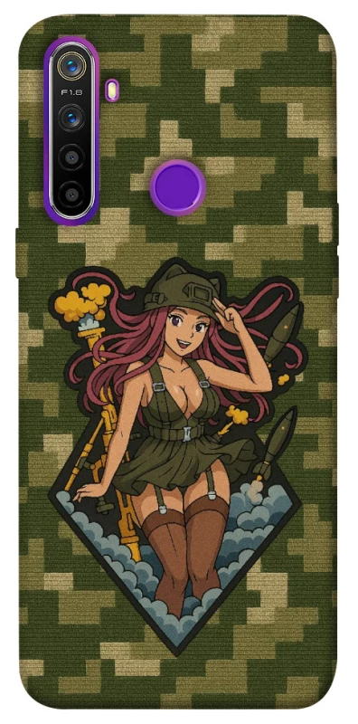 Чохол на Realme 5 Military Waifu фото 1 з 1