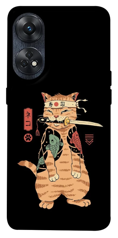 Чохол на Oppo Reno 8T 4G Кіт-самурай фото 1 з 1