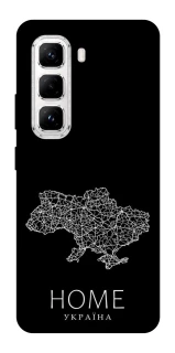 Чохол на Infinix Hot 50 Pro Ukraine black map фото 1 з 1