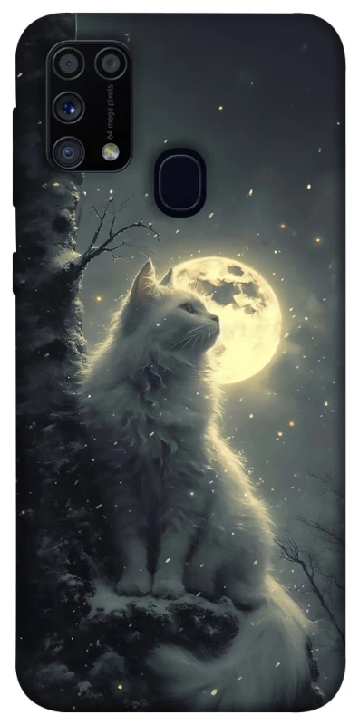 Чохол на Samsung Galaxy M31 Кіт під місяцем фото 1 з 1