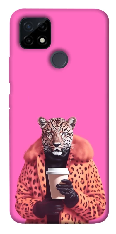 Чохол на Realme C21Y Леопард з кавою фото 1 з 1