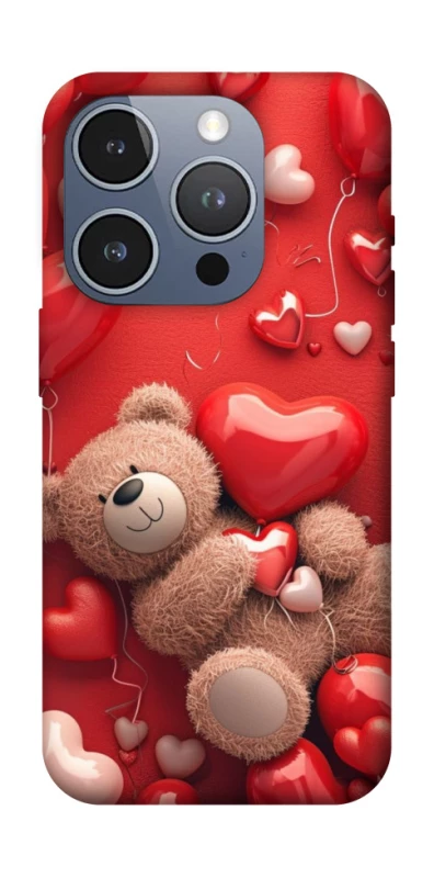 Чохол на Apple iPhone 16 Pro bear in hearts фото 1 з 1