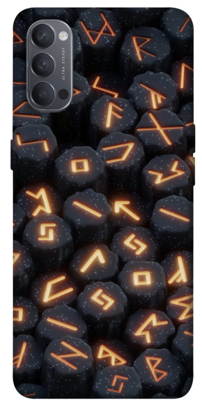 Чехол на Oppo Reno 4 Огненые руны фото 1 из 1