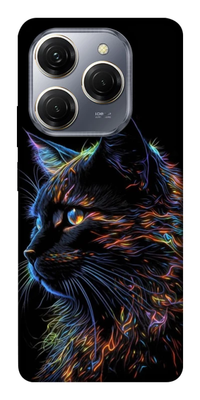 Чохол на TECNO Spark 20 Pro Чорний кіт фото 1 з 1