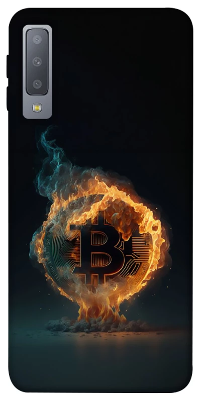 Чохол на Samsung A750 Galaxy A7 (2018) Fire Bitcoin фото 1 з 1