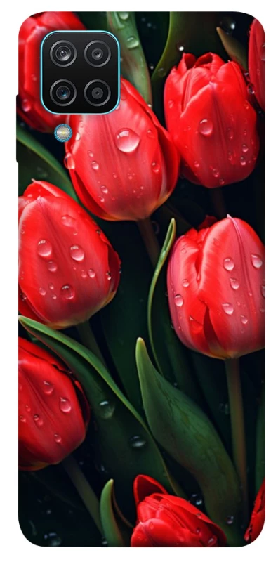 Чохол на Samsung Galaxy M12 Червоні тюльпани фото 1 з 1