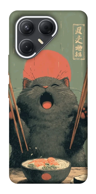 Чехол на TECNO Pova 7 Hungry Cat фото 1 из 1