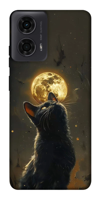 Чохол на Motorola Moto G24 Кіт під місяцем v2 фото 1 з 1