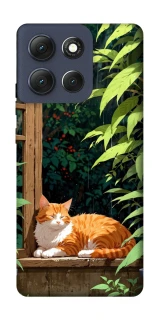 Чехол на Motorola Moto G86 red cat фото 1 из 1