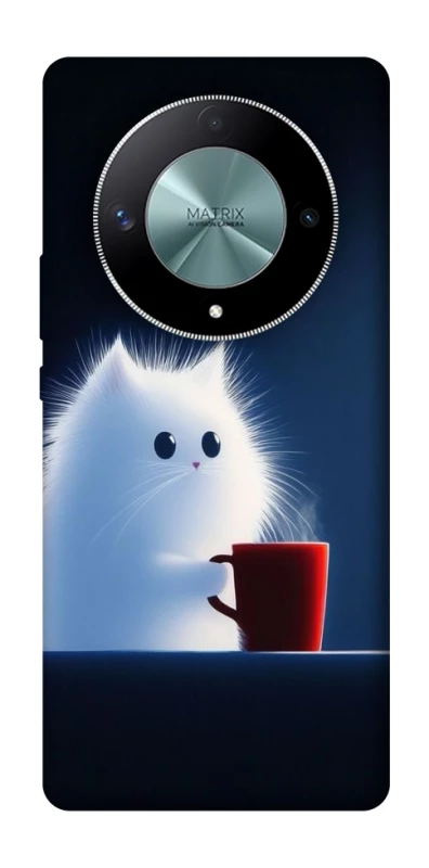 Чехол на Huawei Magic6 Lite Чехол кот с кофе фото 1 из 1