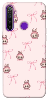 Чехол на Realme 5 Pink bows and Labubus фото 1 из 1