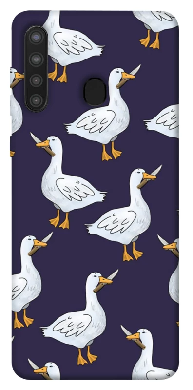 Чехол на Samsung Galaxy A21 Гуси с претензией фото 1 из 1